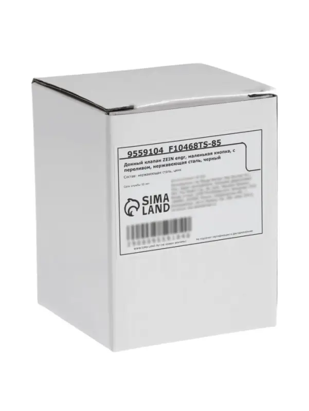 Донный клапан ZEIN, 1 1/4", маленькая кнопка, с переливом, для раковины, черный