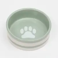 Миска &laquo;След&raquo;, 300 мл, 2.5&times;12.5&times;4.5 см, керамика, зелёная, белая