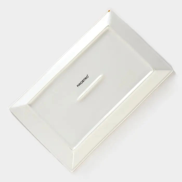 Блюдо сервировочное Magistro «Церера», фарфор, 28×17,5×2 см, белое Блюдо сервировочное Magistro «Церера», фарфор, 28×17,5×2 см, белое