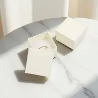 Коробочка подарочная под кольцо, серьги, серьги &laquo;Минимал&raquo;, 5&times;5 см, (полезная часть 4.5&times;4.5 см), белая