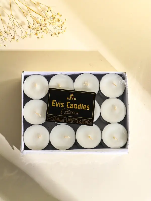 Набор чайных свечей 24 шт, d 37 мм, 15 гр, 3 часа горения Набор чайных свечей 24 шт, d 37 мм, 15 гр, 3 часа горения