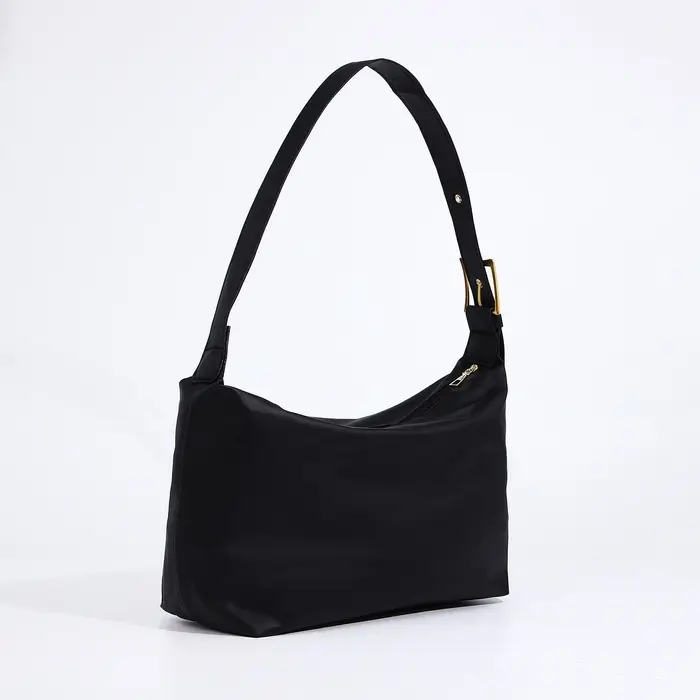 Сумка женская багет на молнии, 32&times;14&times;22 см, чёрная