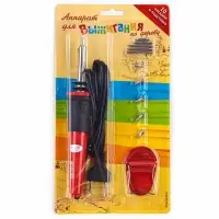 Выжигательный аппарат по дереву, набор: 10 насадок, подставка