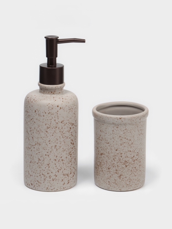 Набор для ванной Набор для ванной "Стоун" 2 предмета (дозатор для мыла, стакан)
