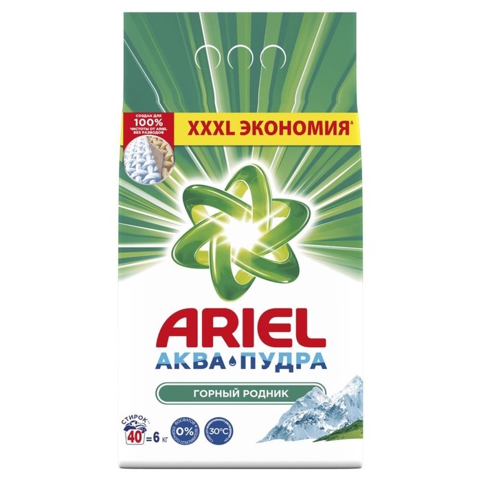 Стиральный порошок Ariel «Горный родник», автомат, 6 кг Стиральный порошок Ariel «Горный родник», автомат, 6 кг