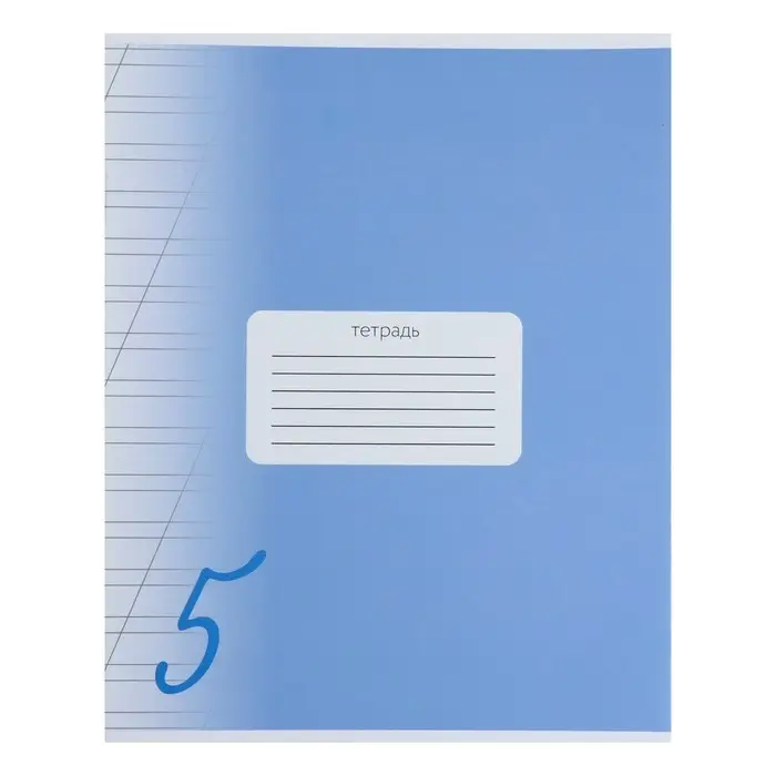 Тетрадь 12 листов в косую линейку Calligrata &laquo;Пятёрка. Синяя&raquo;, обложка мелованный картон