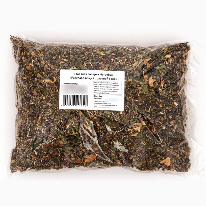 Травяная запарка для бани, сауны и кедровой бочки «Расслабляющий травяной сбор», 1 кг Травяная запарка для бани, сауны и кедровой бочки «Расслабляющий травяной сбор», 1 кг