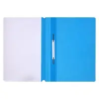 Папка-скоросшиватель Calligrata, А4, 120 мкм, голубая, прозрачный верх