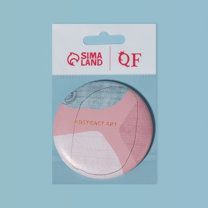 Зеркало карманное «Надписи», d = 7,5 см, искусственная кожа, рисунок МИКС Зеркало карманное «Надписи», d = 7,5 см, искусственная кожа, рисунок МИКС