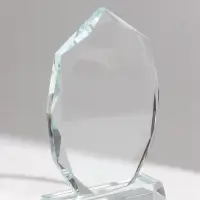 Стела стеклянная &laquo;Лист с гранями&raquo;, 13&times;4.5&times;20.7 см