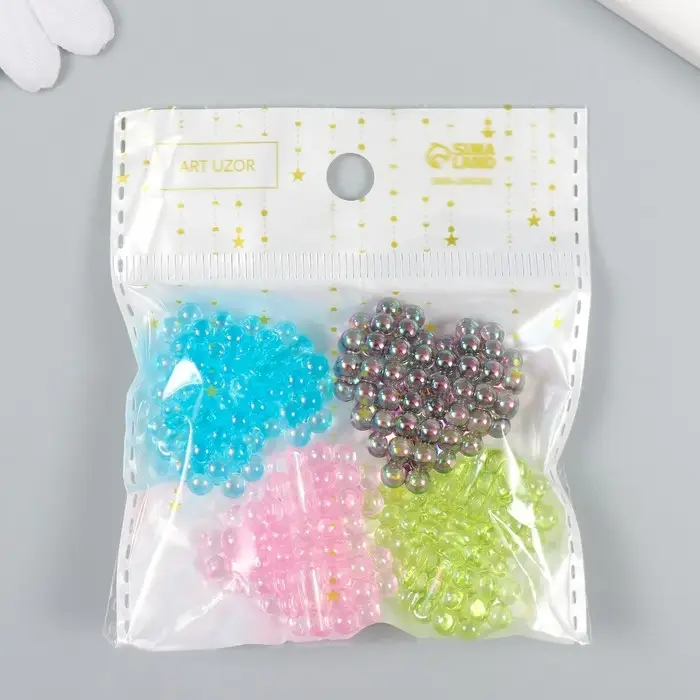 Бусина для творчества пластик "Сердце пупырчатое" МИКС 3х3,1х0,8 см