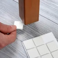 Накладка мебельная квадратная ТУНДРА, размер 25×25 мм, 18 шт., полимерная, белая