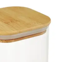 VETTA ЭКО Вуд Банка для хранения 1000мл, 14,5х10х10см, стекло, бамбук
