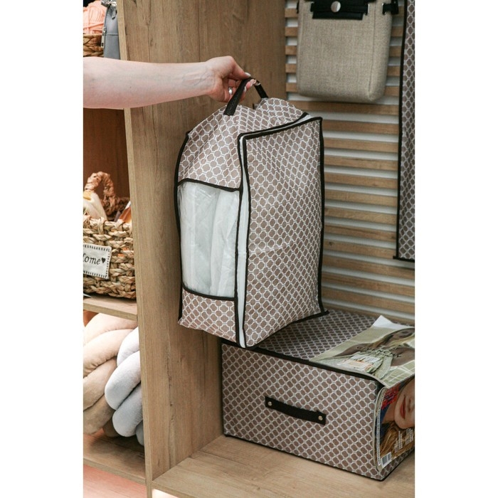 Кофр для хранения вещей Доляна «Браун», 45×30×20 см, цвет коричневый Кофр для хранения вещей Доляна «Браун», 45×30×20 см, цвет коричневый