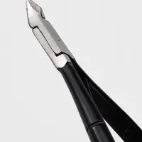 Кусачки маникюрные для кутикулы, двойная пружина, 11 см, длина лезвия-8 мм, чёрные, серебристые