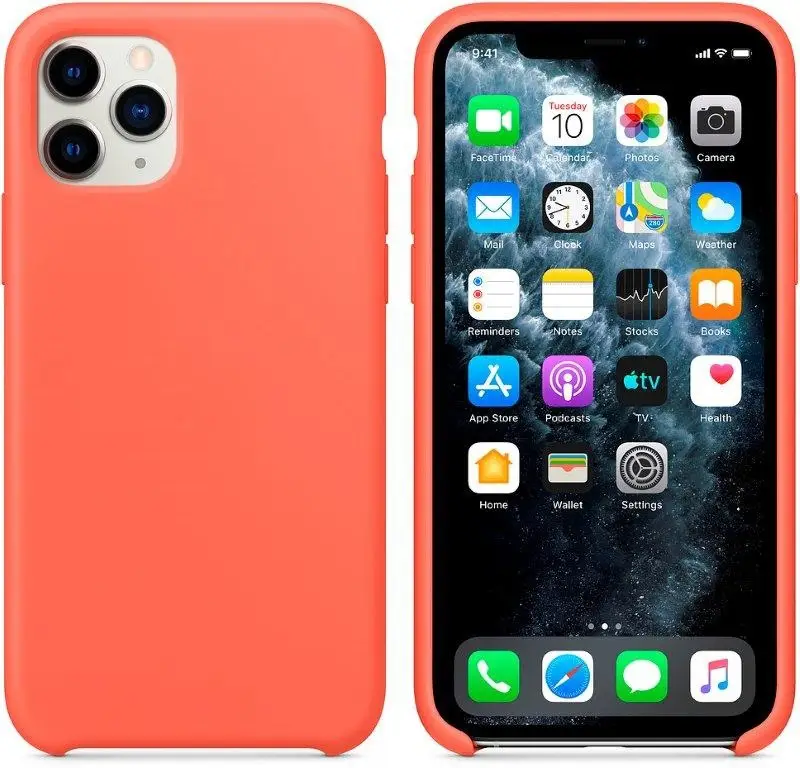 Чехол iPh 11 Pro Max Silicon Case 100% ORG Orange (c LOGO) Чехол iPh 11 Pro Max Silicon Case 100% ORG Orange (c LOGO)