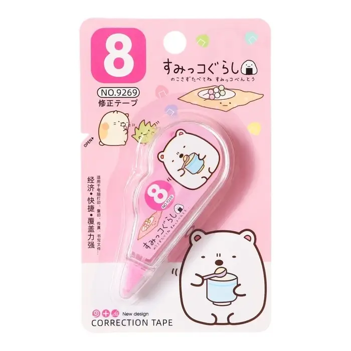 Корректор-лента 3 м х 5 мм, блистер, европодвес, корпус прозрачный с рисунком МИКС Корректор-лента 3 м х 5 мм, блистер, европодвес, корпус прозрачный с рисунком МИКС