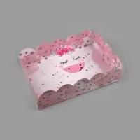 Коробка для печенья, кондитерская упаковка с пластиковой крышкой, &laquo;Чудесных мгновений&raquo;, 20&times;30&times;8 см