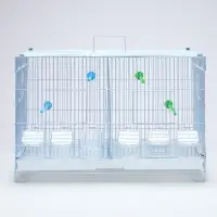 Клетка для птиц пролётная укомплектованная Bd=5/2w, 62&times;27&times;40 см, белая