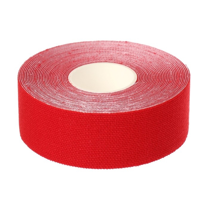 Кинезио - тейп, 2,5 см × 5 м, цвет красный