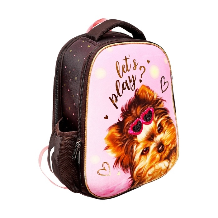 Рюкзак каркасный 38 х 29 х 16 см, Hatber Ergonomic Plus Рюкзак каркасный 38 х 29 х 16 см, Hatber Ergonomic Plus "Милашка" NRk_85019