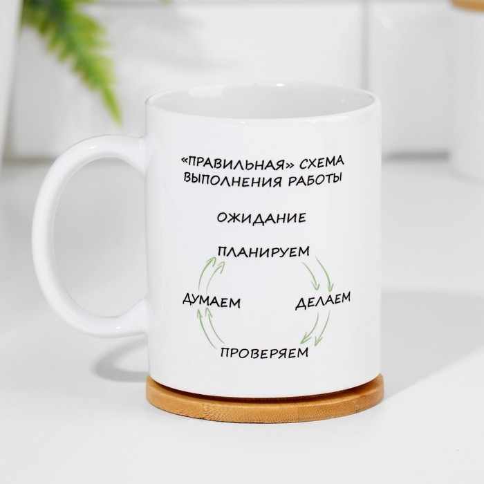 Кружка чайная керамическая Кружка чайная керамическая "Правильная схема"