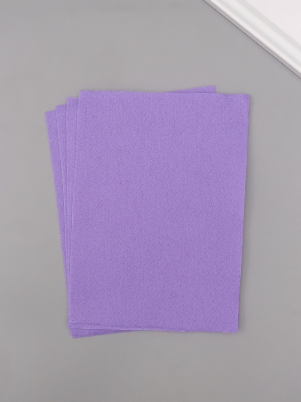 Фетр мягкий 1.5 мм Фетр мягкий 1.5 мм "Светло-сиреневый" набор 4 листа 15х20 см