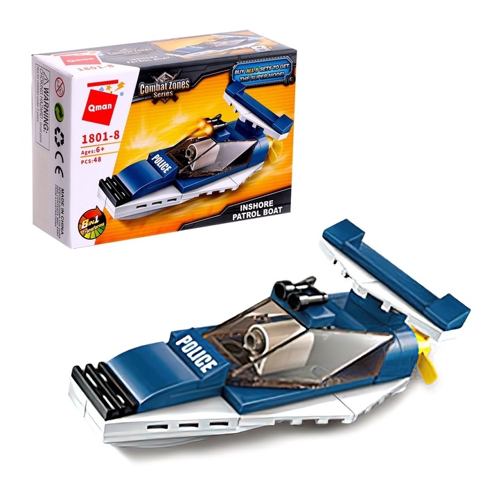 Конструктор Полиция Конструктор Полиция "Полицейский транспорт", 1801-8 48 деталей