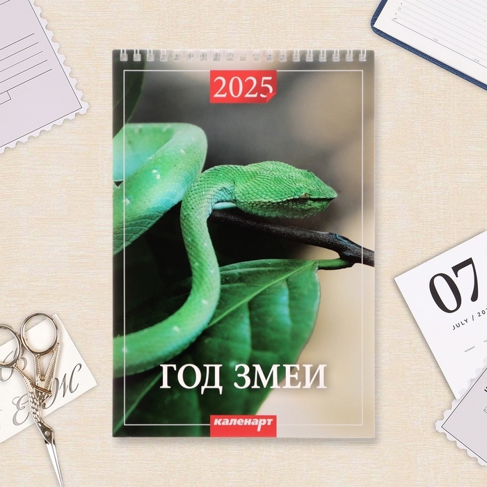 Календарь на пружине без ригеля Календарь на пружине без ригеля "Символ Года Вид - 1" 2025 год, 17 х 25 см