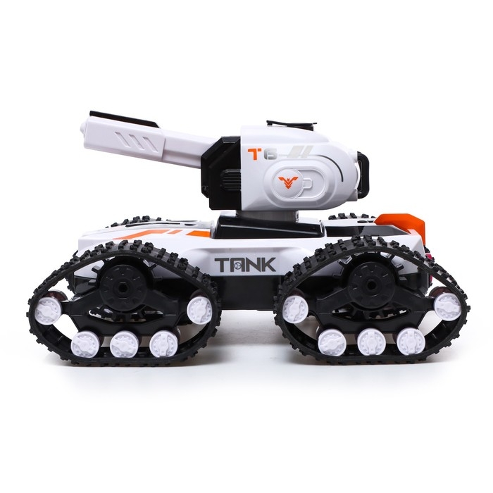 Танк радиоуправляемый TANK, стреляет водой, эффект дыма, цвет белый Танк радиоуправляемый TANK, стреляет водой, эффект дыма, цвет белый