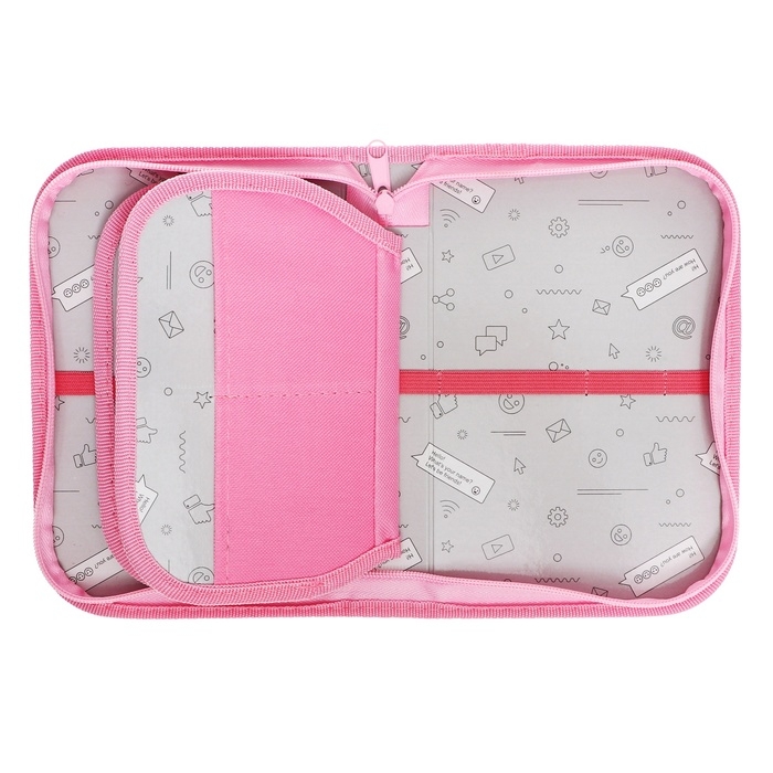 Пенал 3 секции, вкладка внутри, 140 х 210 х 40 мм, тканевый, Calligrata TOP Block Пенал 3 секции, вкладка внутри, 140 х 210 х 40 мм, тканевый, Calligrata TOP Block "Аниме друзья"