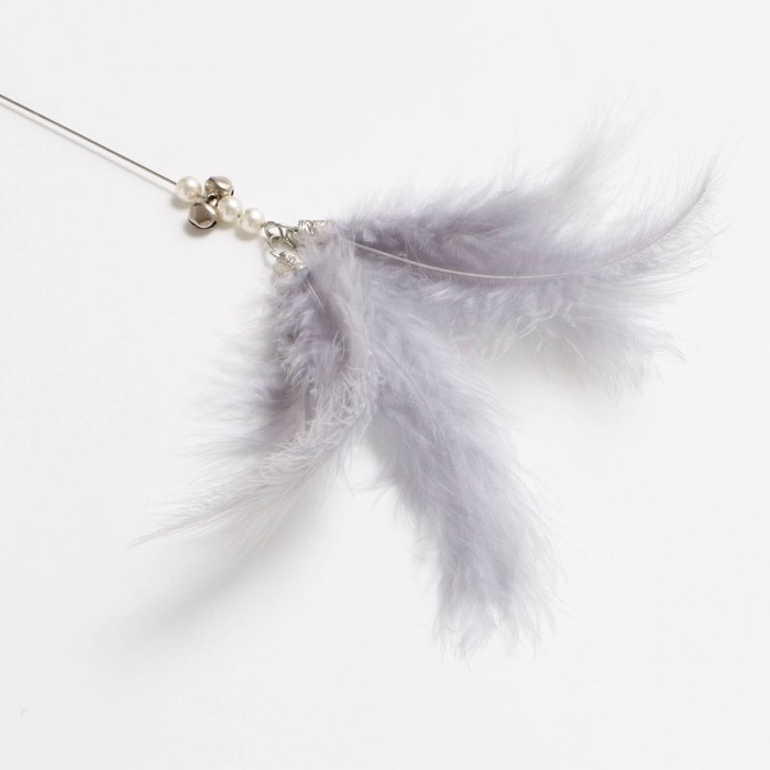 Дразнилка  Дразнилка "Мягкое воспоминание" с перьями и бубенчиками, 60 см