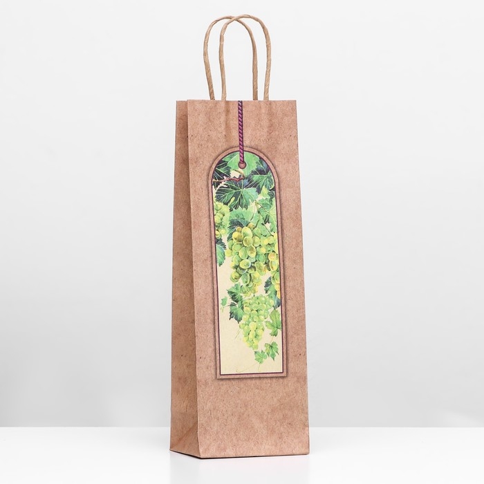 Пакет подарочный под бутылку «Grape» 12 х 36 х 8,5 см Пакет подарочный под бутылку «Grape» 12 х 36 х 8,5 см