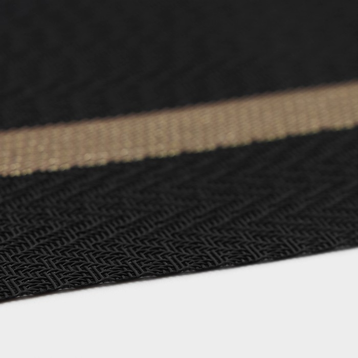 Салфетка сервировочная на стол Доляна «Рона», 45×30 см, цвет чёрный