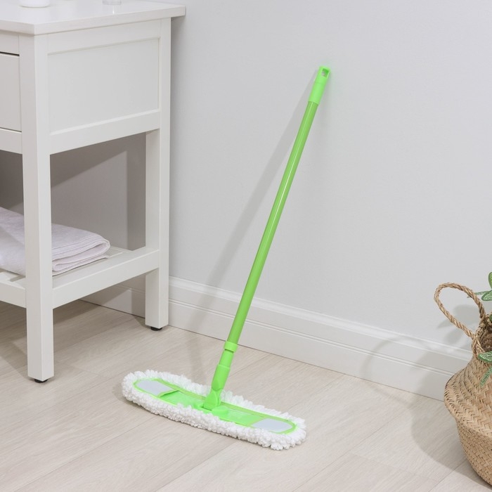 Швабра для мытья пола Доляна, микрофибра 38×8 см, гибкие края, телескопическая ручка 80(120) см Швабра для мытья пола Доляна, микрофибра 38×8 см, гибкие края, телескопическая ручка 80(120) см