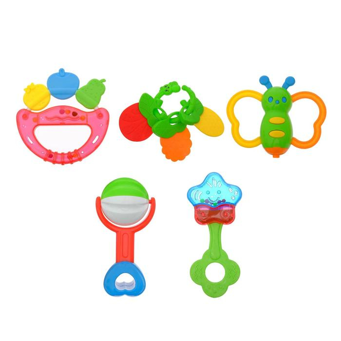 Набор погремушек «Звонкая радость», 5 шт, Крошка Я Набор погремушек «Звонкая радость», 5 шт, Крошка Я