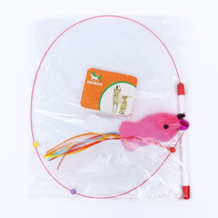 Дразнилка-удочка  Дразнилка-удочка "Рыбка", со стальной проволокой, 110 см