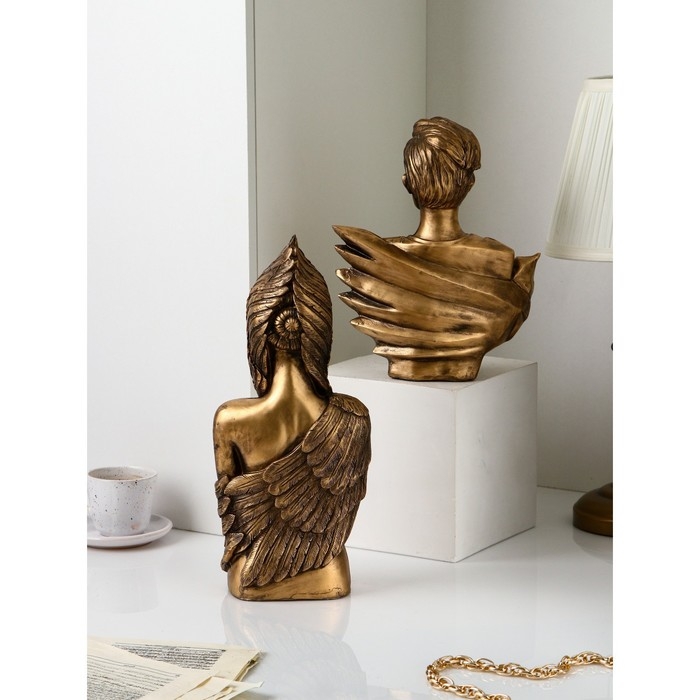 Набор фигур «Женщина воин», полистоун, 42 см, 2 шт, цвет бронза Набор фигур «Женщина воин», полистоун, 42 см, 2 шт, цвет бронза