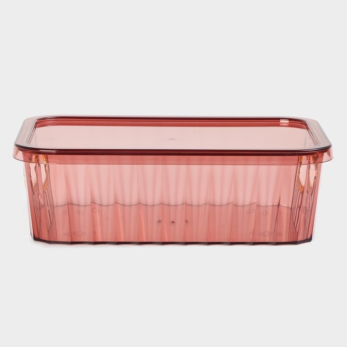 Контейнер для хранения с крышкой «Грани», 25,5×18×8 см, цвет МИКС Контейнер для хранения с крышкой «Грани», 25,5×18×8 см, цвет МИКС