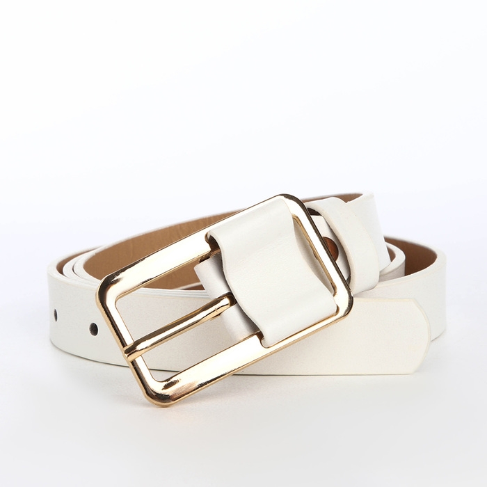 Ремень женский, ширина 2,1 см, цвет белый Ремень женский, ширина 2,1 см, цвет белый