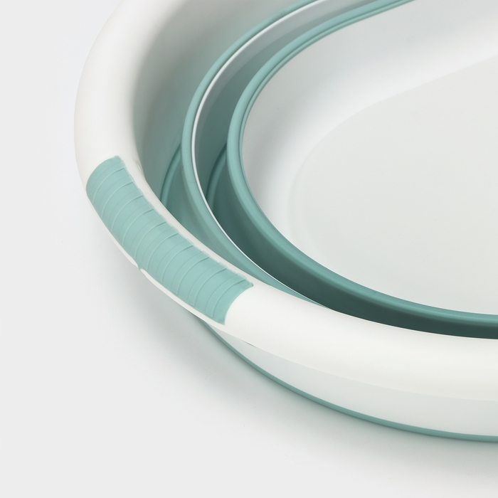 Таз складной «Флекс», 25 л, 54×38.5×7 см, цвет морская волна Таз складной «Флекс», 25 л, 54×38.5×7 см, цвет морская волна