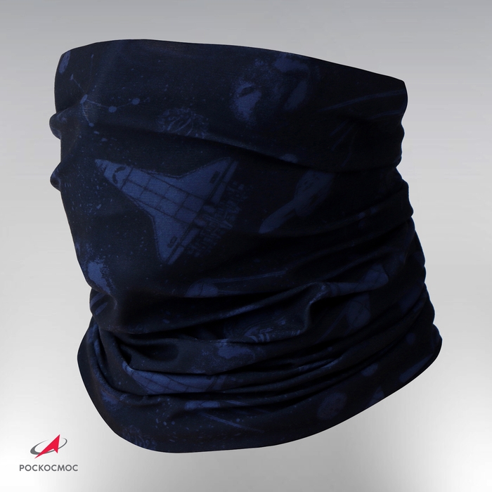 Бафф-шарф РОСКОСМОС х ONLYTOP, цвет синий Бафф-шарф РОСКОСМОС х ONLYTOP, цвет синий