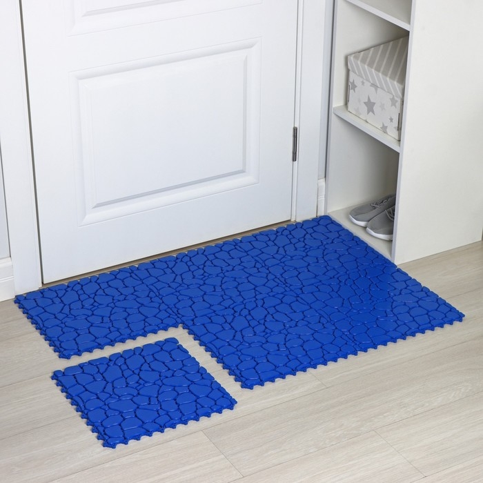 Напольное модульное покрытие AQUA STONE, 34×34 см, 6 шт в упаковке, цвет синий Напольное модульное покрытие AQUA STONE, 34×34 см, 6 шт в упаковке, цвет синий