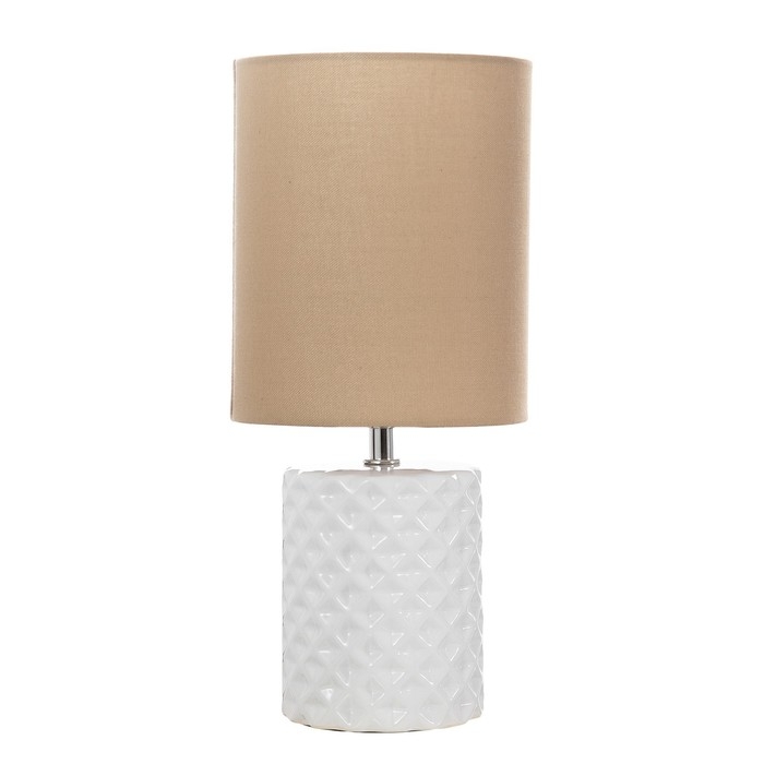 Настольная лампа Настольная лампа "Бернард" 1х40Вт Е14 пр-1,6м белый/кофе 15х15х33см