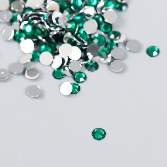 Декор для творчества в бутылочке Декор для творчества в бутылочке "Стразы. Тёмно-зелёный" набор 500 шт d=0,5 см 7х2х2 см
