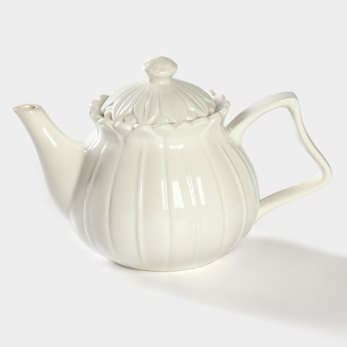 Чайник фарфоровый заварочный на подставке из бамбука BellaTenero «Тюльпан», 700 мл, цвет белый Чайник фарфоровый заварочный на подставке из бамбука BellaTenero «Тюльпан», 700 мл, цвет белый