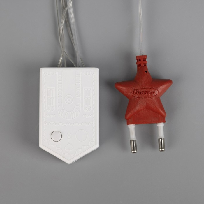 Гирлянда «Бахрома» 3 × 0.5 м, IP20, прозрачная нить, 80 LED, свечение синее, 8 режимов, 220 В