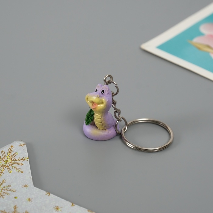 Брелок полистоун Брелок полистоун "Змейка с ёлочкой" МИКС 2х1,5х2,5 см