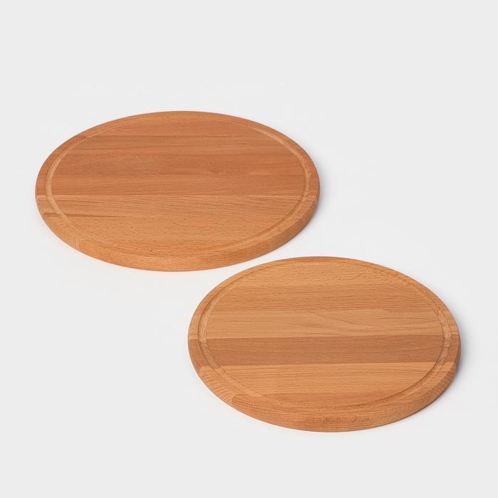 Нaбор досок разделочных с кровостоком нa подстaвке Adelica, 2 шт: d=30 см, d=25 см, мaссив букa Нaбор досок разделочных с кровостоком нa подстaвке Adelica, 2 шт: d=30 см, d=25 см, мaссив букa