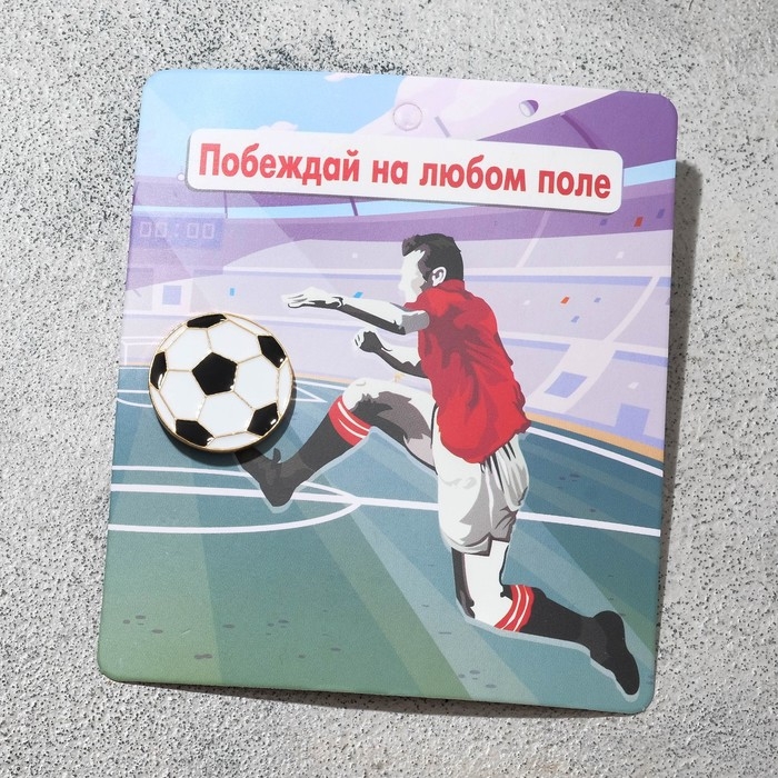Значок «Мяч» футбольный, цвет чёрно-белый в золоте Значок «Мяч» футбольный, цвет чёрно-белый в золоте